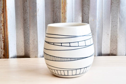 Wandering Lines Wine Tumbler