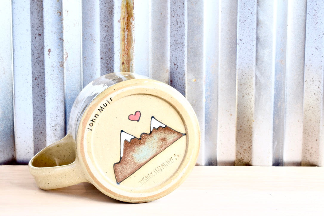 Mary Oliver + John Muir Heart Mountain Mugs for George