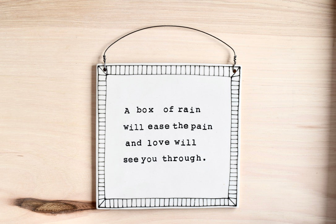 Box of Rain Wall Plaque