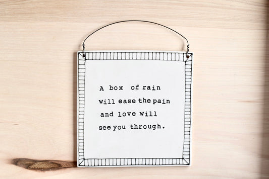 Box of Rain Wall Plaque