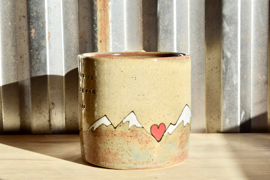 John Muir Mountains are Calling Heart Mountain Mug