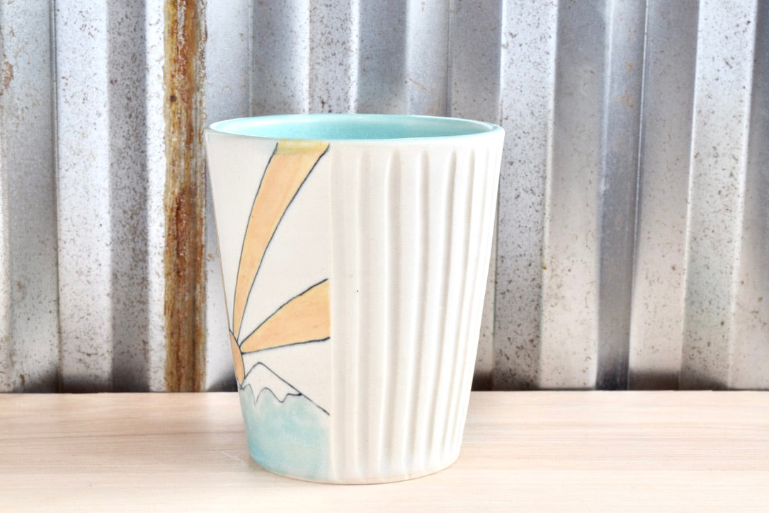 Scarlet Begonias Seafoam Mountain Sunshine Tumbler