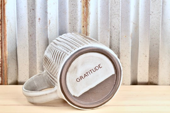 Textured Gratitude Mug