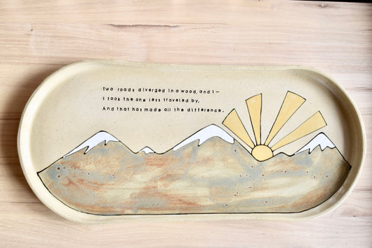 Robert Frost Mountain Sunrise Plate