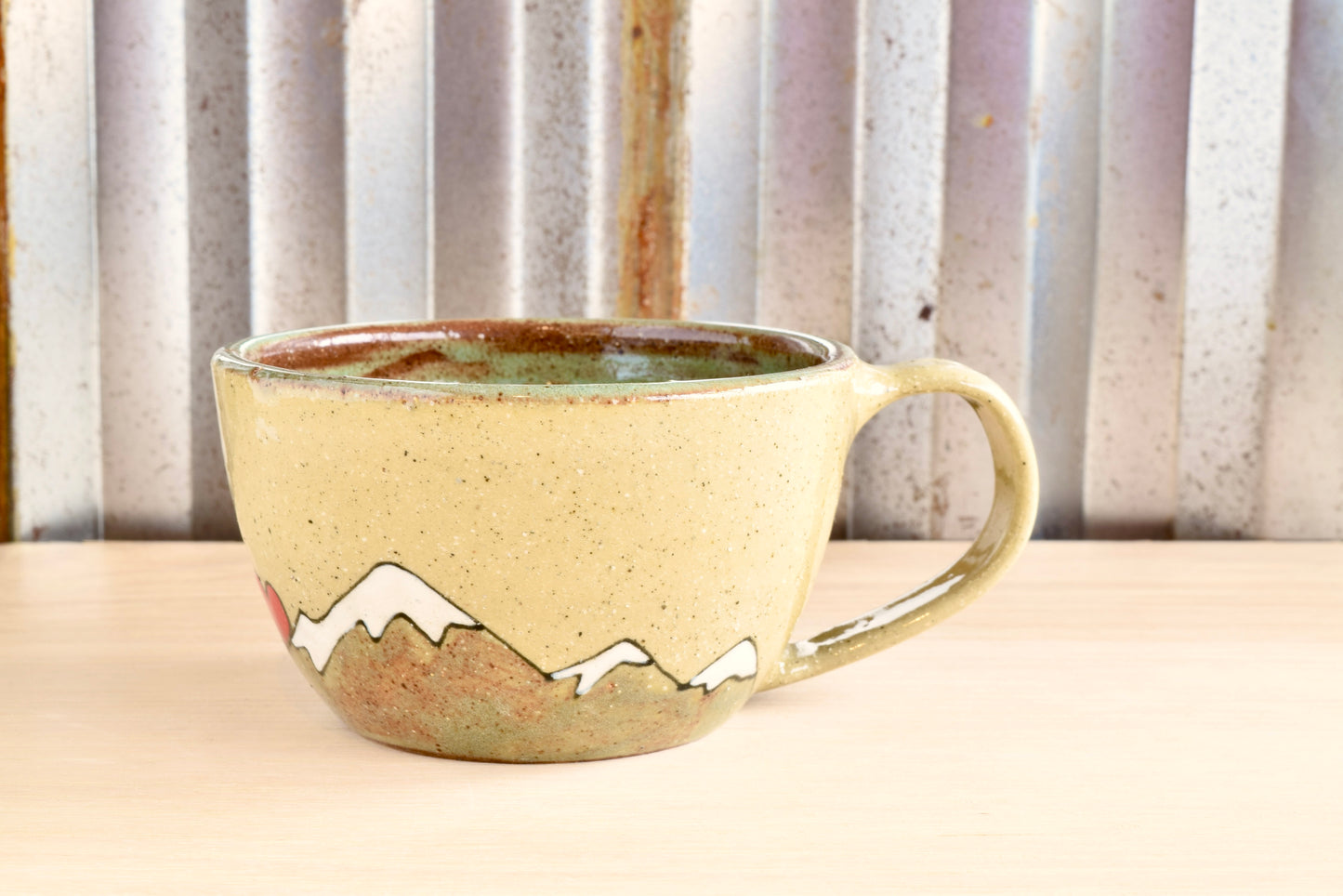 Mountain Girl Heart Mountains Cappuccino Mug