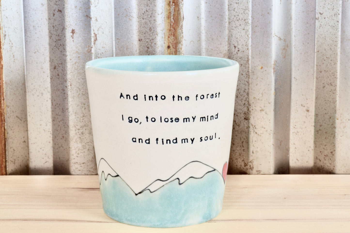 Muir Seafoam Find my Soul Mountain Heart Mug