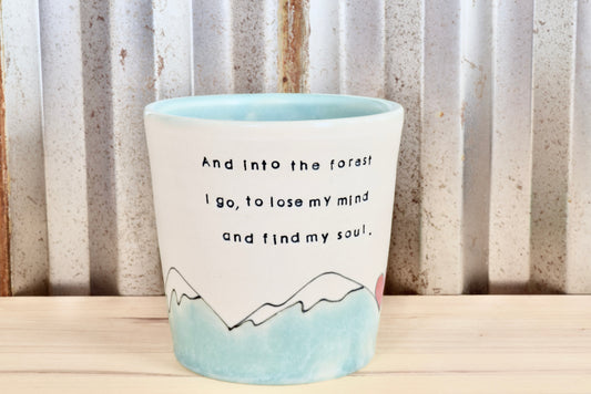 Muir Seafoam Find my Soul Mountain Heart Mug