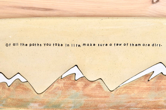 John Muir Hiker Mountain Heart Serving Plate
