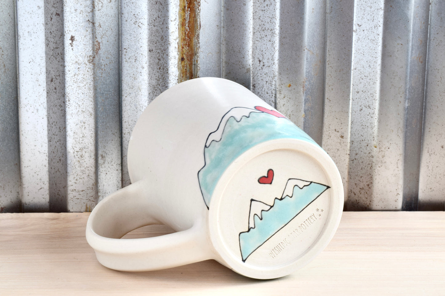 Mountain Girl Seafoam Mountain Heart Mug