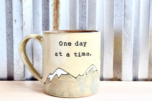 One Day at a Time Sunrise Mountain Mug