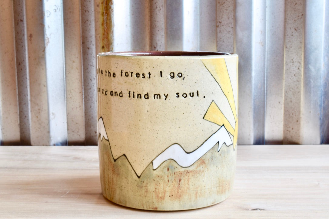 PRE ORDER Sunrise Mountain Mug or Tumbler with Quote