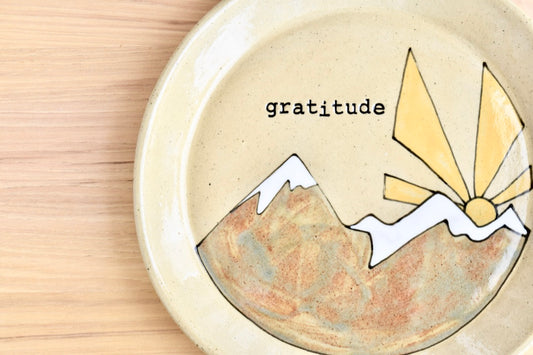 Gratitude Mountain Sunrise Plate