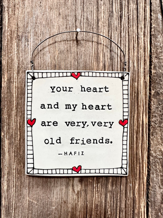 Hafiz Heart Border Wall Plaque