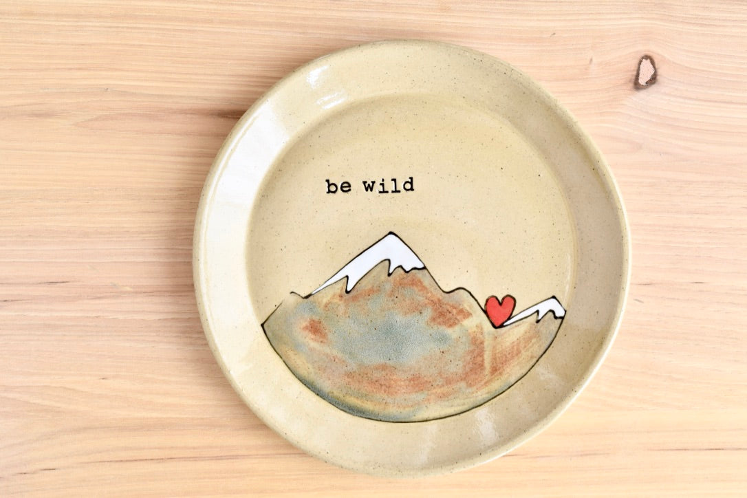 Be Wild Mountain Heart Plate