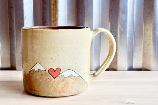 Breathe Wild Air Heart Mountain Mug