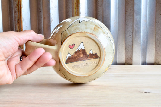 Mountain Girl Heart Mountains Cappuccino Mug Set for Tala