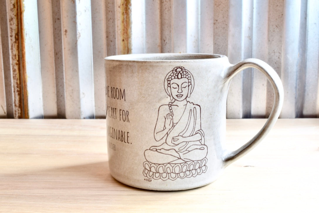 Mary Oliver Buddha Mug