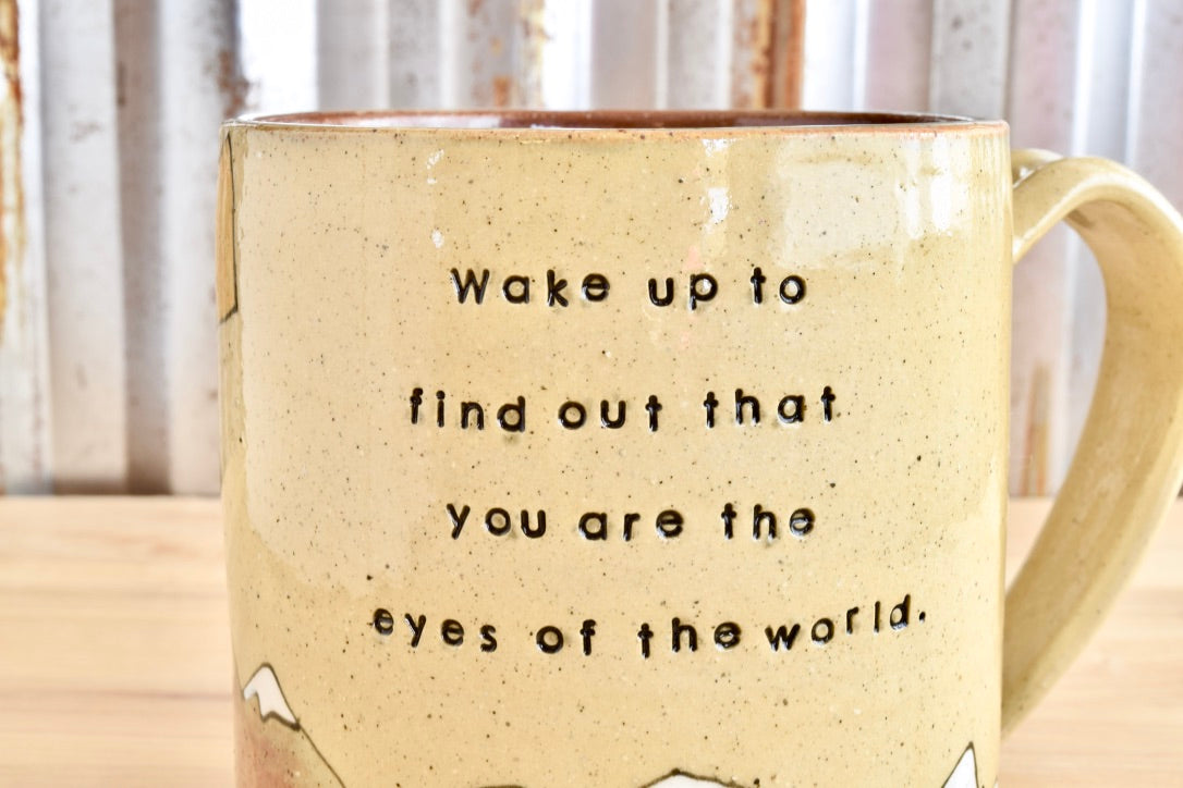 Eyes of the World Mountain Sunrise Mug