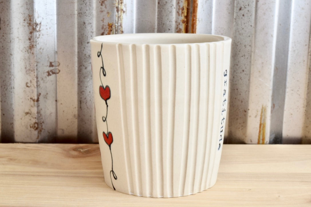 Tapered Gratitude Heartstring Mug