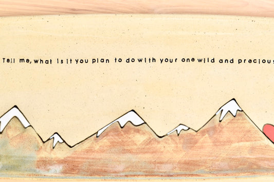 Mary Oliver Mountain Heart Serving Plate