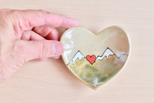 Heart Shaped Mountain Ring Dish