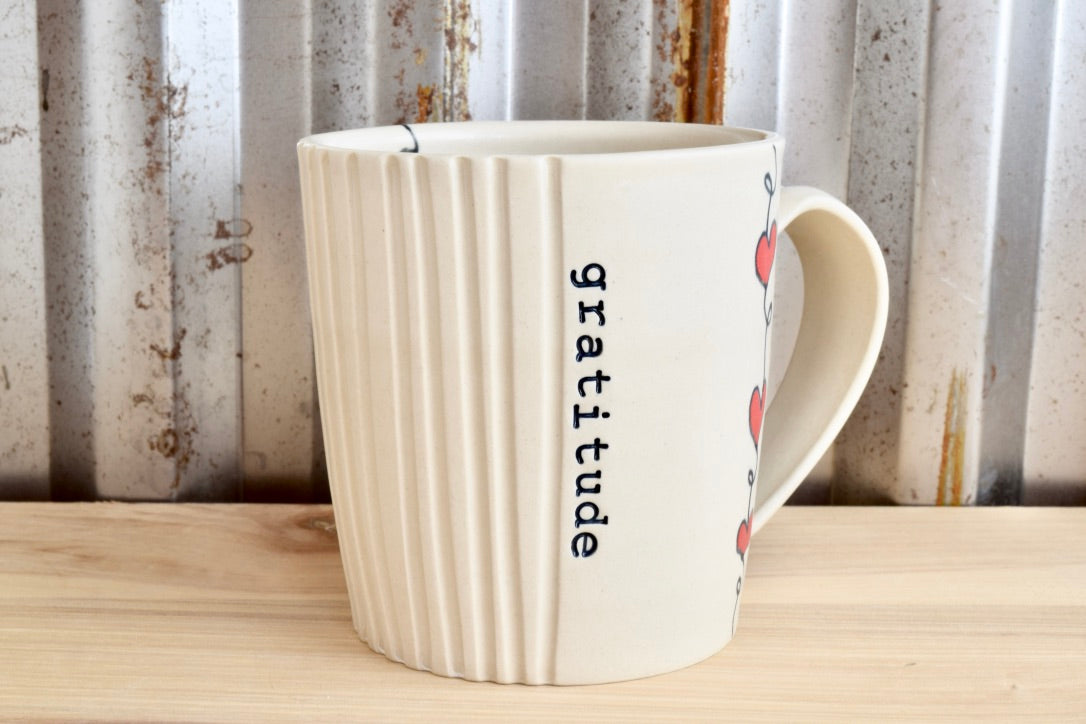 Tapered Gratitude Heartstring Mug