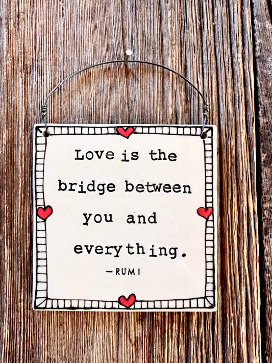 Rumi Heart Border Wall Plaque