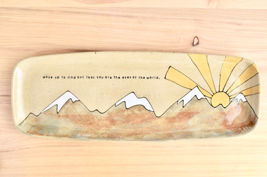 Eyes of the World Sunrise Mountain Serving Plate