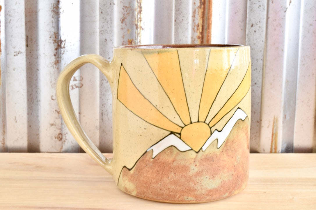 Eyes of the World Mountain Sunrise Mug