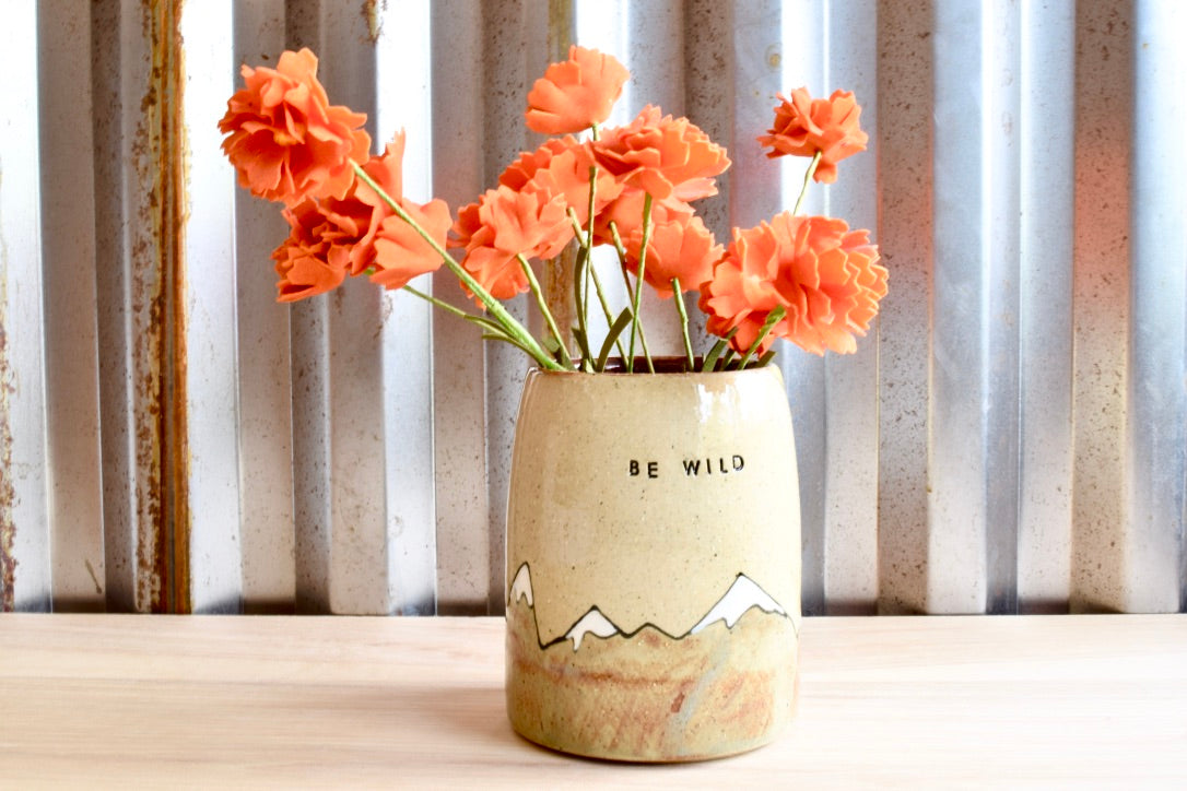 BE WILD Mountain Sunrise Vase