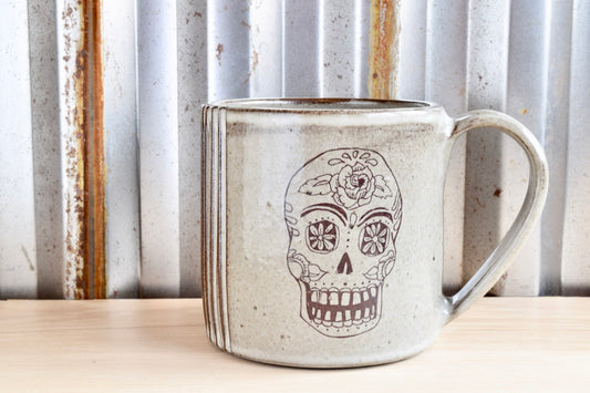 Mary Oliver Sugar Skull Mug