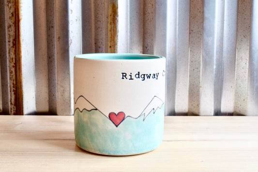 Ridgway Seafoam Mountain Love Mug