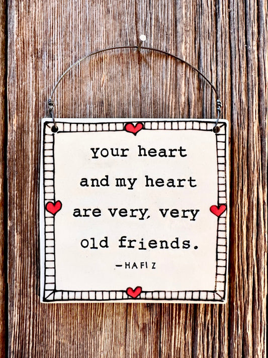 Hafiz Heart Border Wall Plaque