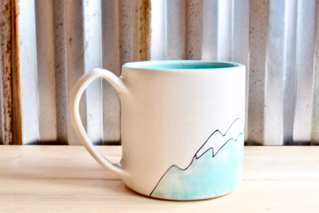 Ridgway Seafoam Mountain Love Mug